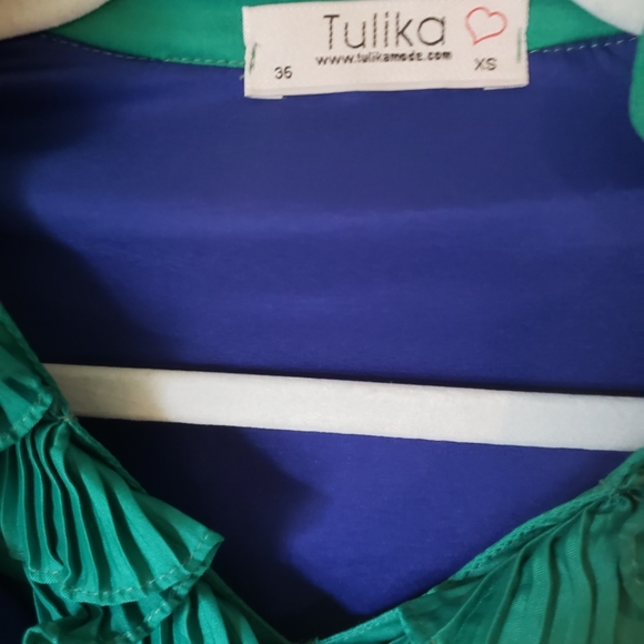 Navy Green Blouse - Picture 4 of 5